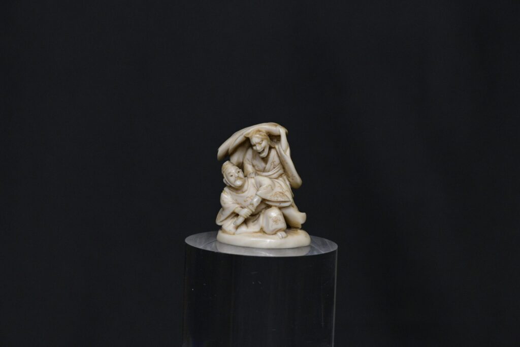 Netsuke Hannya and samurai ivory