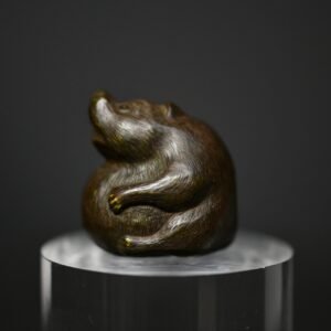 Tanuki netsuke wood