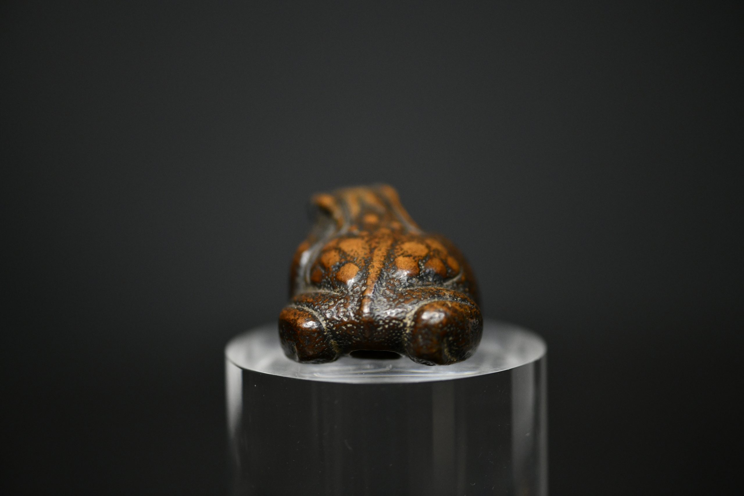 toad netsuke wood