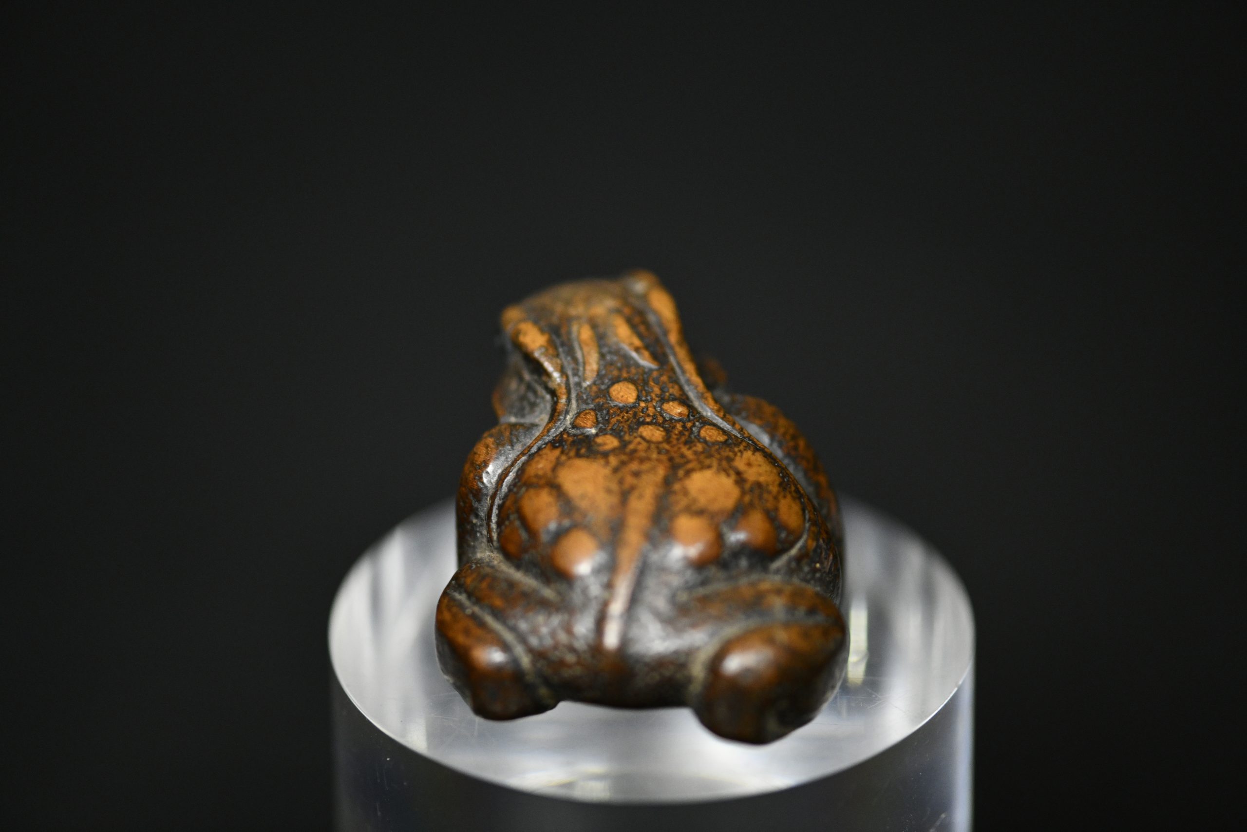 toad netsuke wood