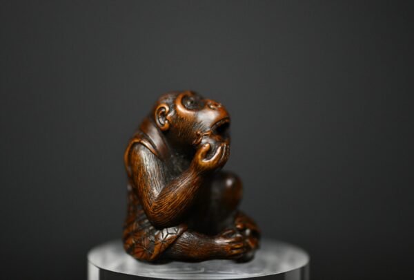 Netsuke monkey persimmon III