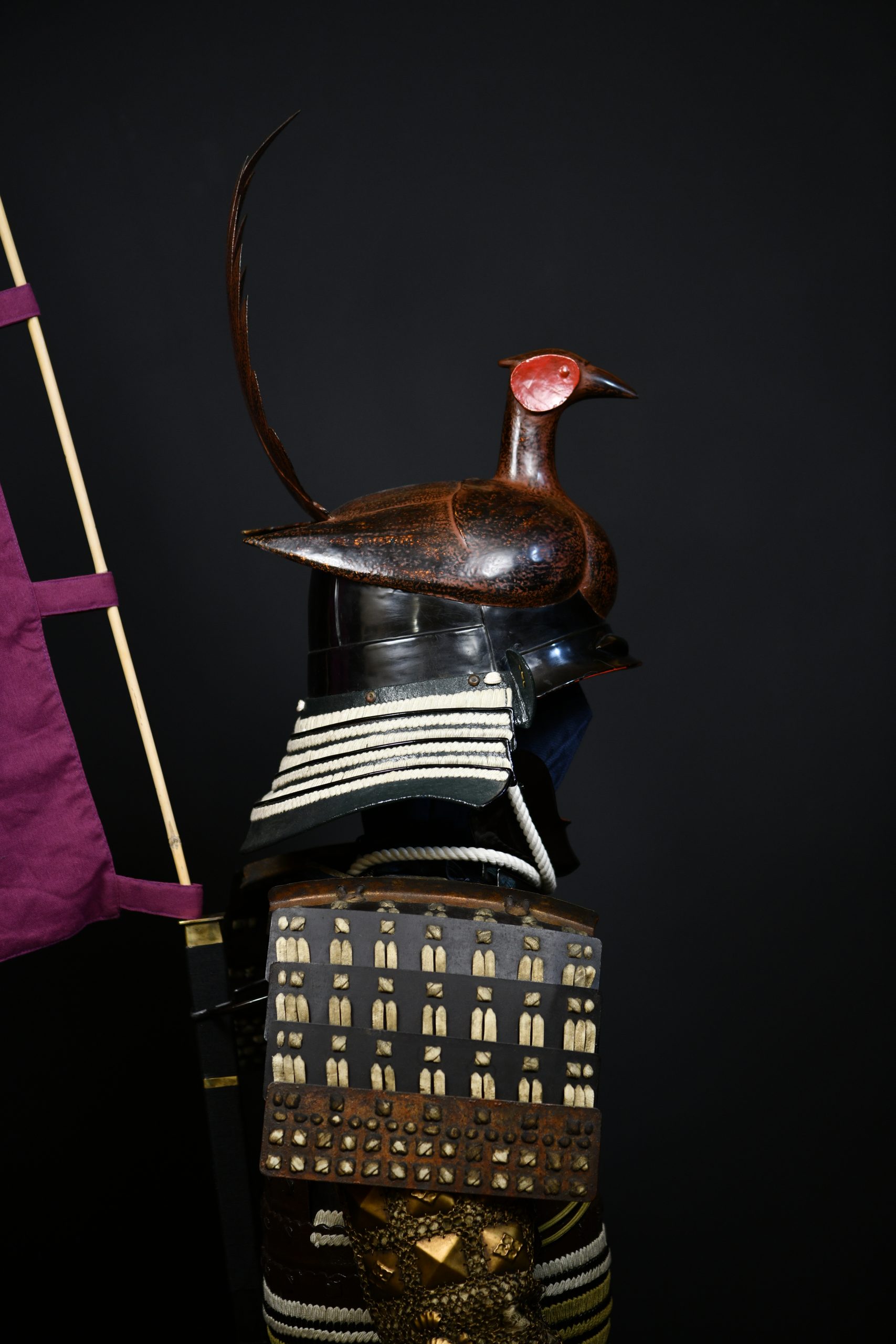 Gusoku pheasant kawari kabuto
