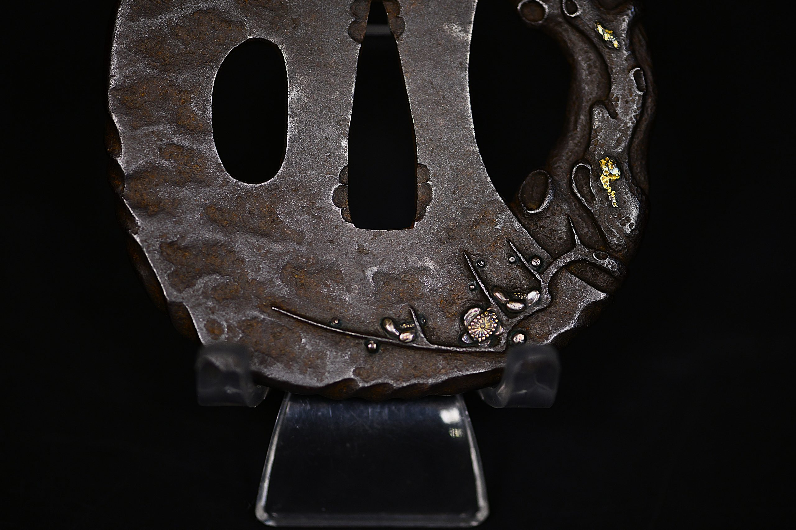 Marugata iron plum tree tsuba