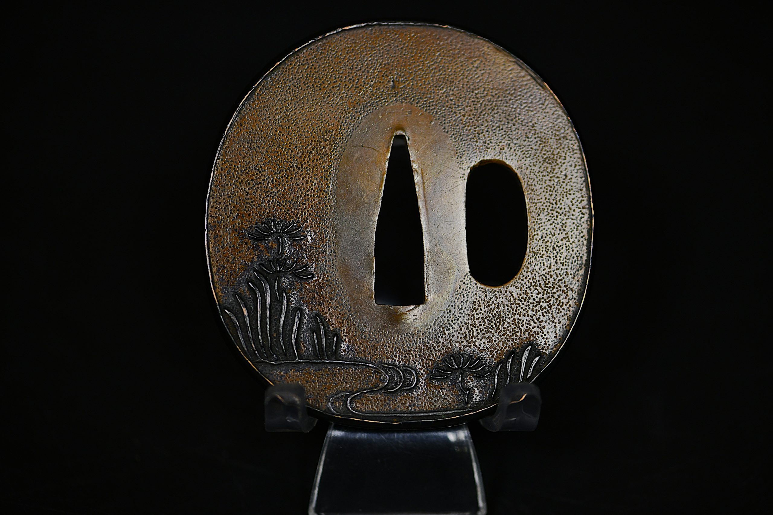 Marugata copper koi tsuba NBTHK hozon