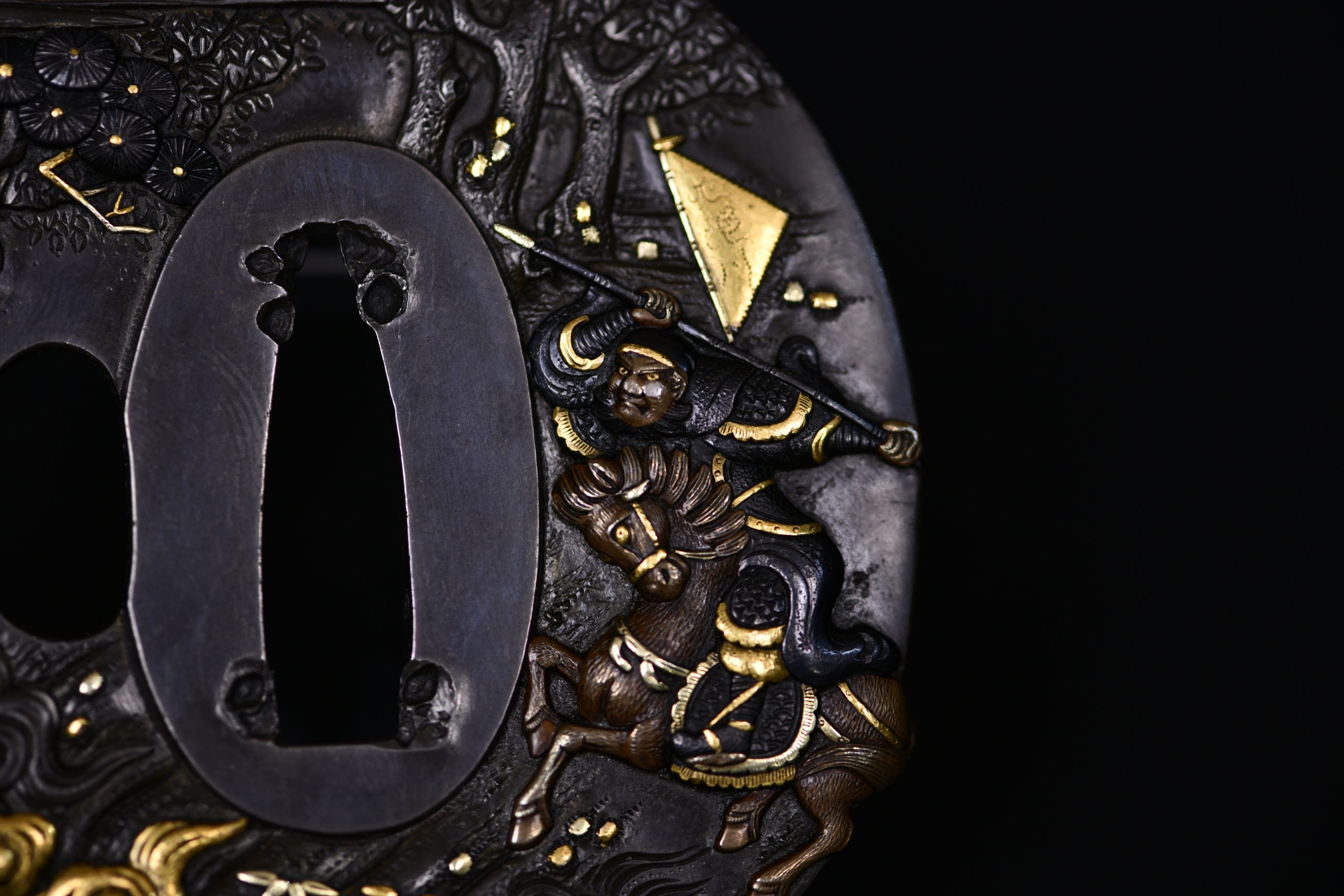 Marugata shibuichi tsuba samurai NBTHK hozon