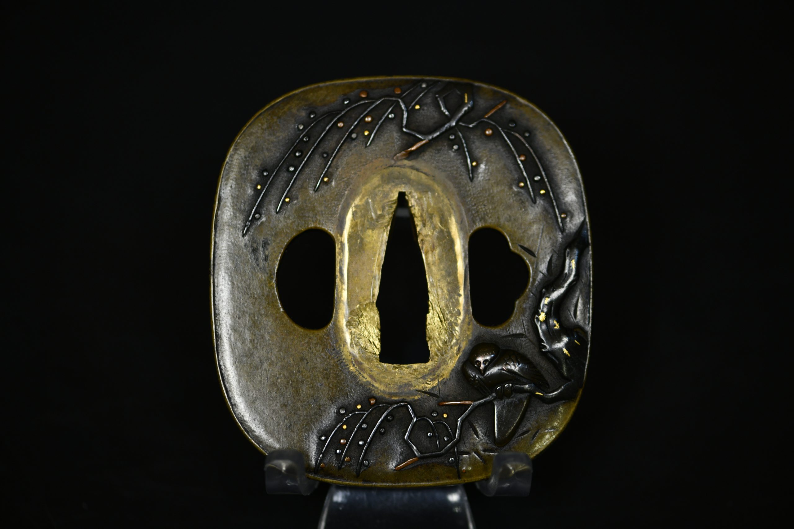 Marugata shakudo folklore tsuba - Image 85
