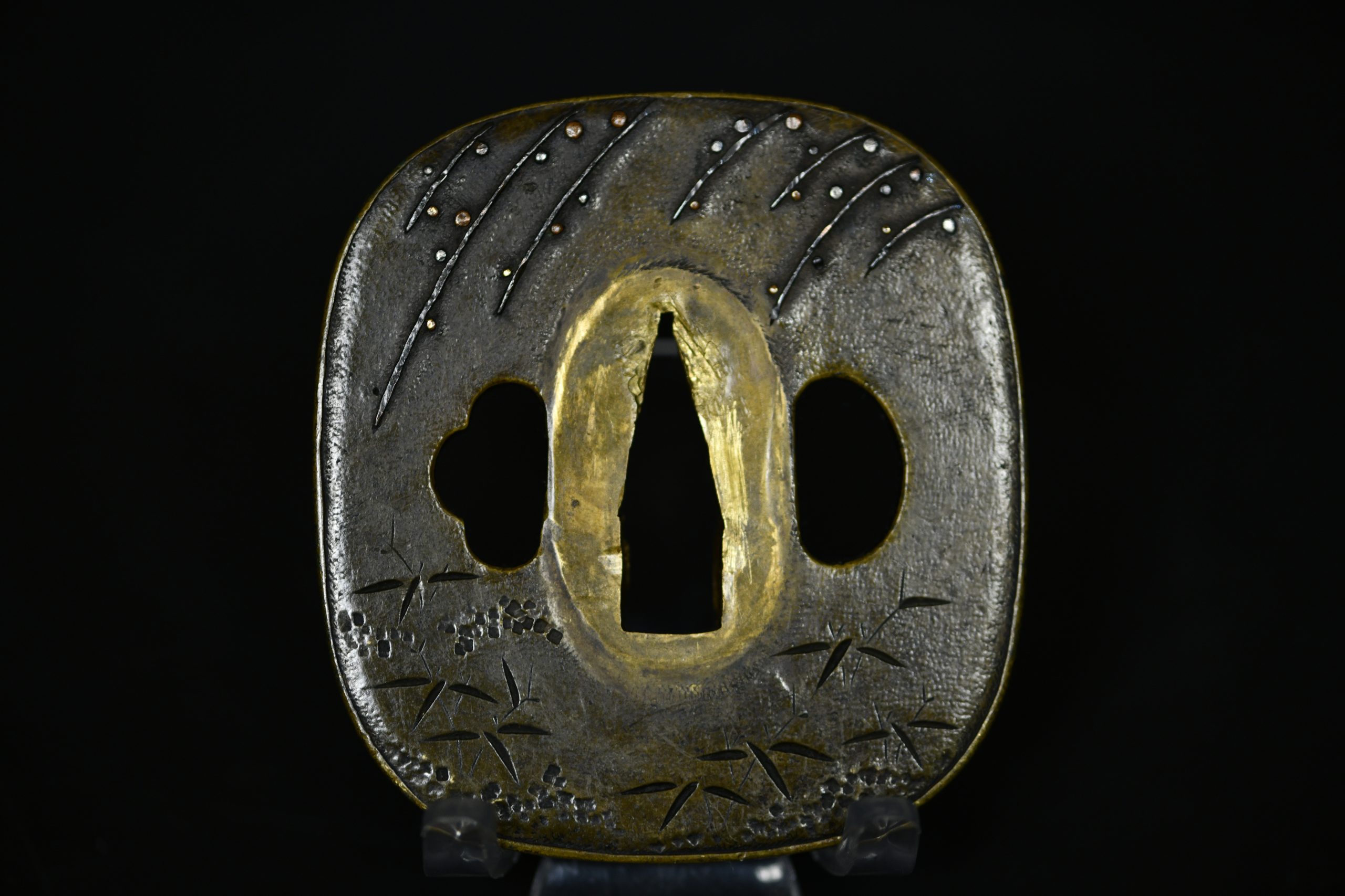 Marugata shakudo folklore tsuba - Image 91