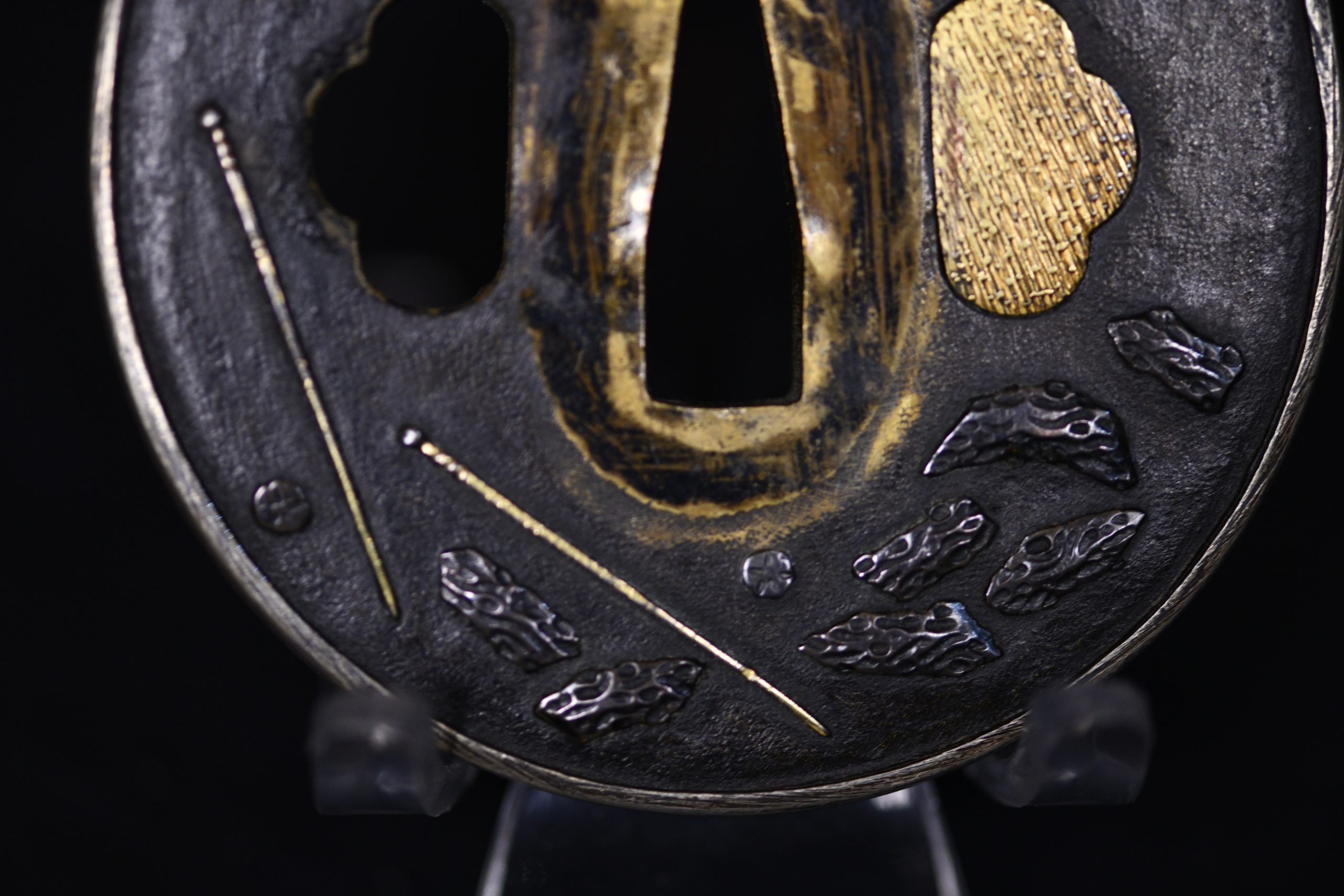 Marugata shakudo folklore tsuba - Image 101