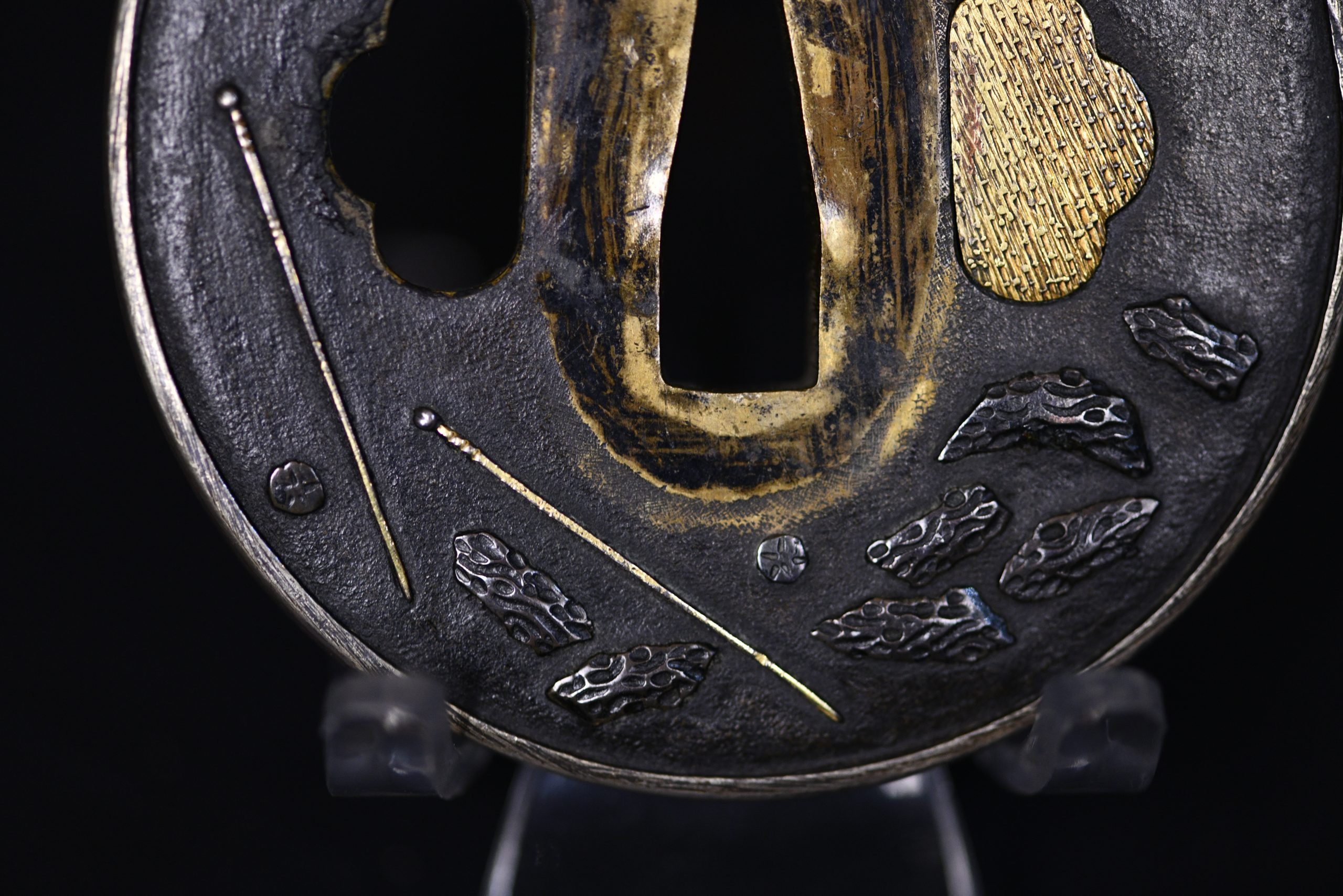 Marugata shakudo folklore tsuba - Image 102