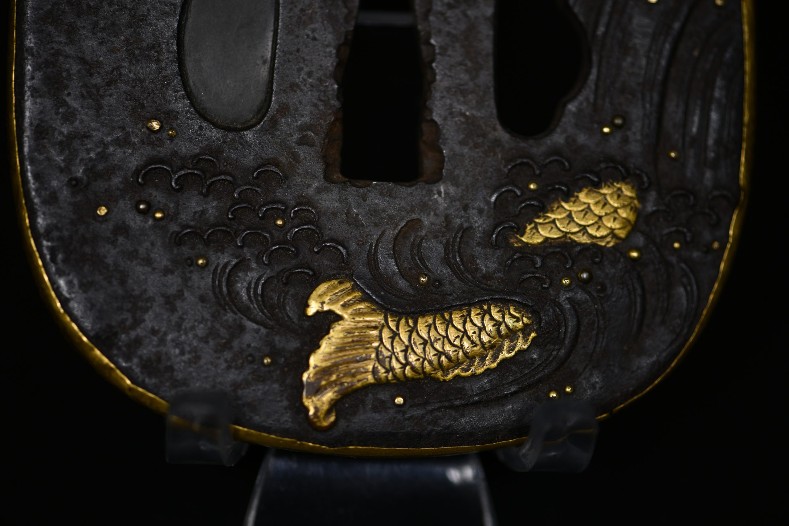 Marugata shakudo folklore tsuba - Image 121