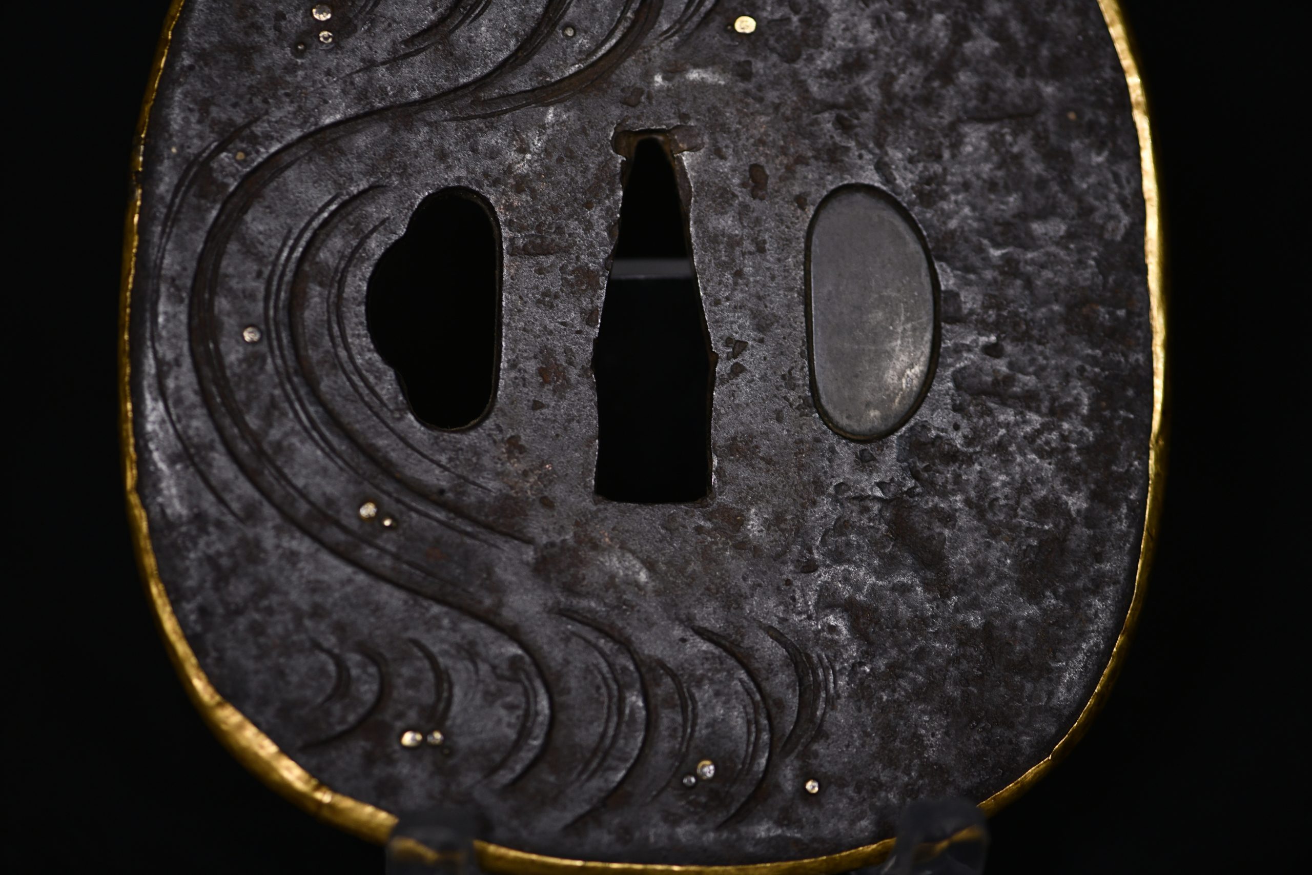 Marugata shakudo folklore tsuba - Image 124