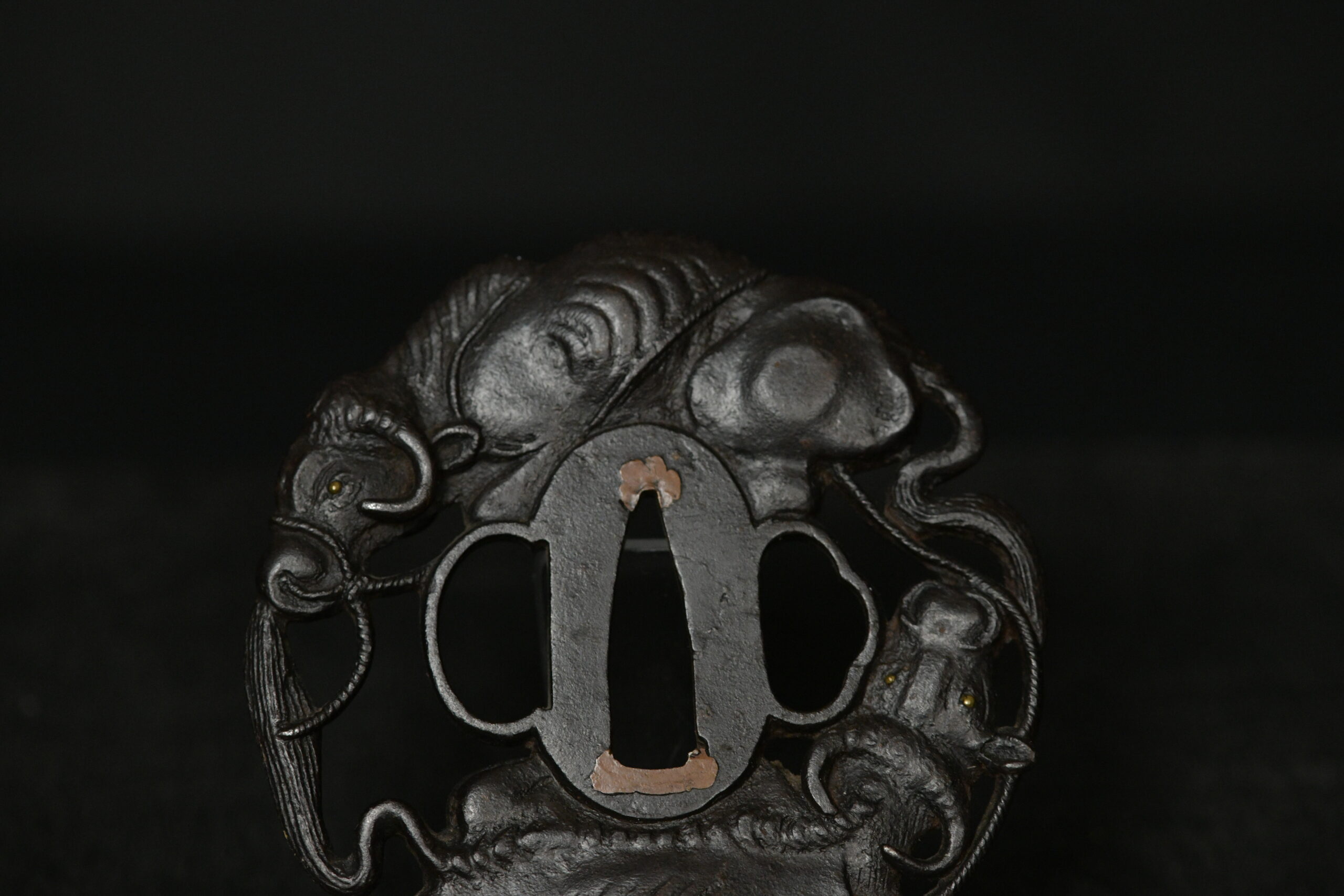 Marugata Iron ox tsuba