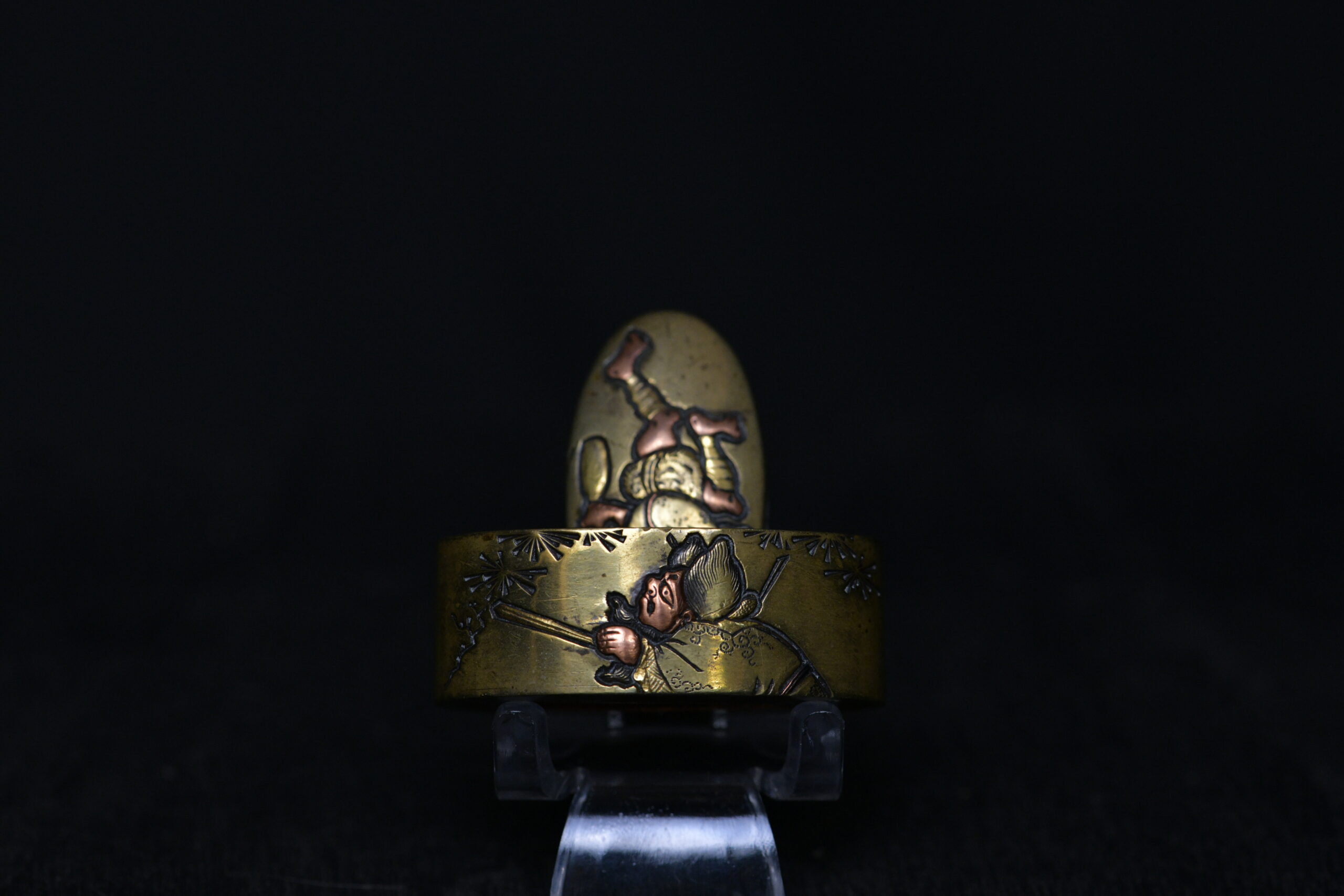 Fuchi Kashira Bronce Oni
