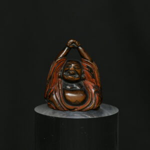 Netsuke Daruma lacquer wood
