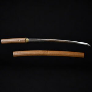 Wakizashi nihontō con horimono en shirasaya