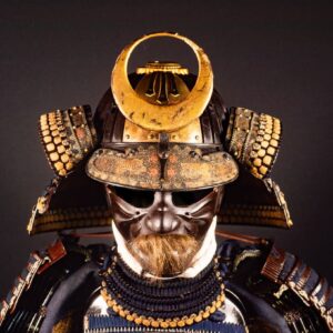 Complete Samurai Armor (Gusoku) with Indigo Lacing — Edo Period