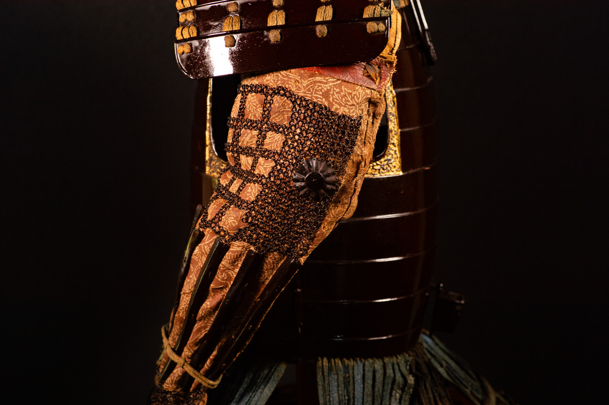 Edo Samurai Armor with Red Kuwagata