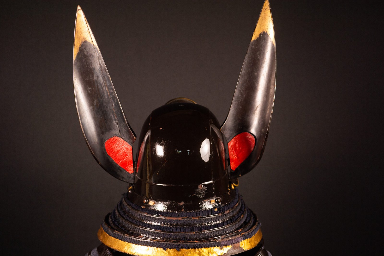 Complete Japanese Samurai Armor Gusoku – Black Lacquer and Navy - Blue Lacing
