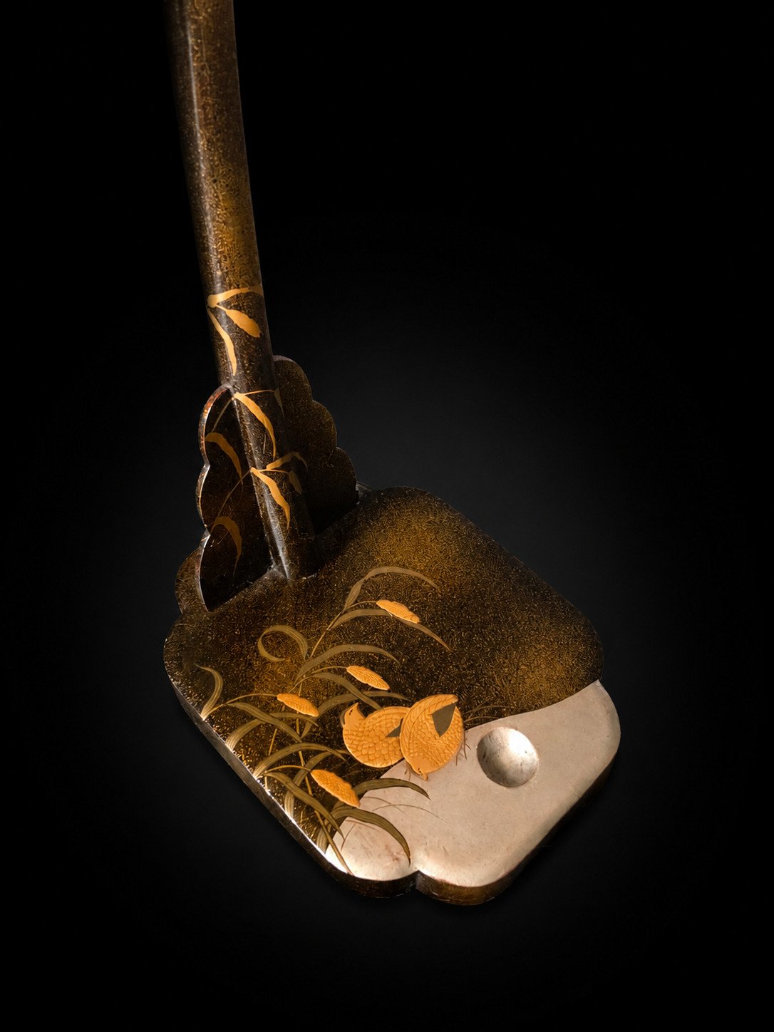 19th Century Katana-kake with Nashiji & Takamaki-e Quail
