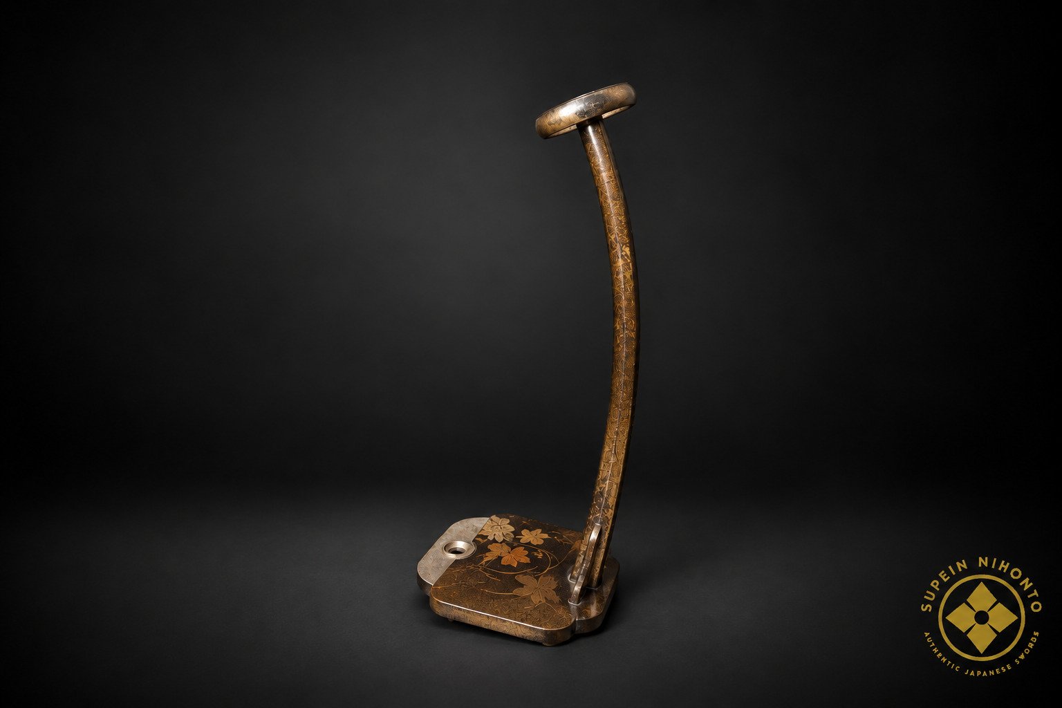 19th Century Katana-kake with Nashiji & Takamaki-e Quail