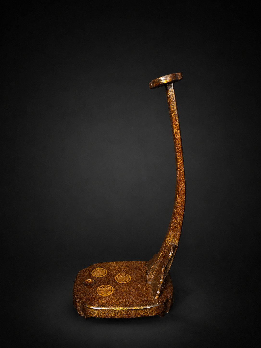 19th Century Katana-kake with Tokugawa Mon & Gold Lacquer