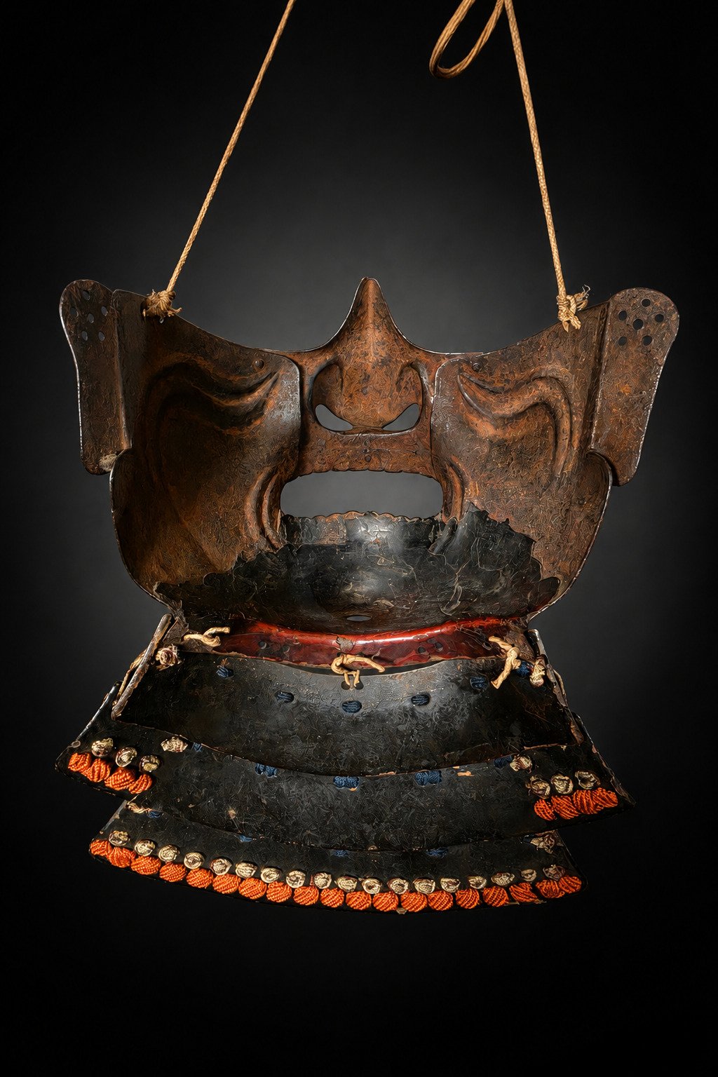 Edo Period Iron Mempō with Yodare-kake | Supein Nihonto