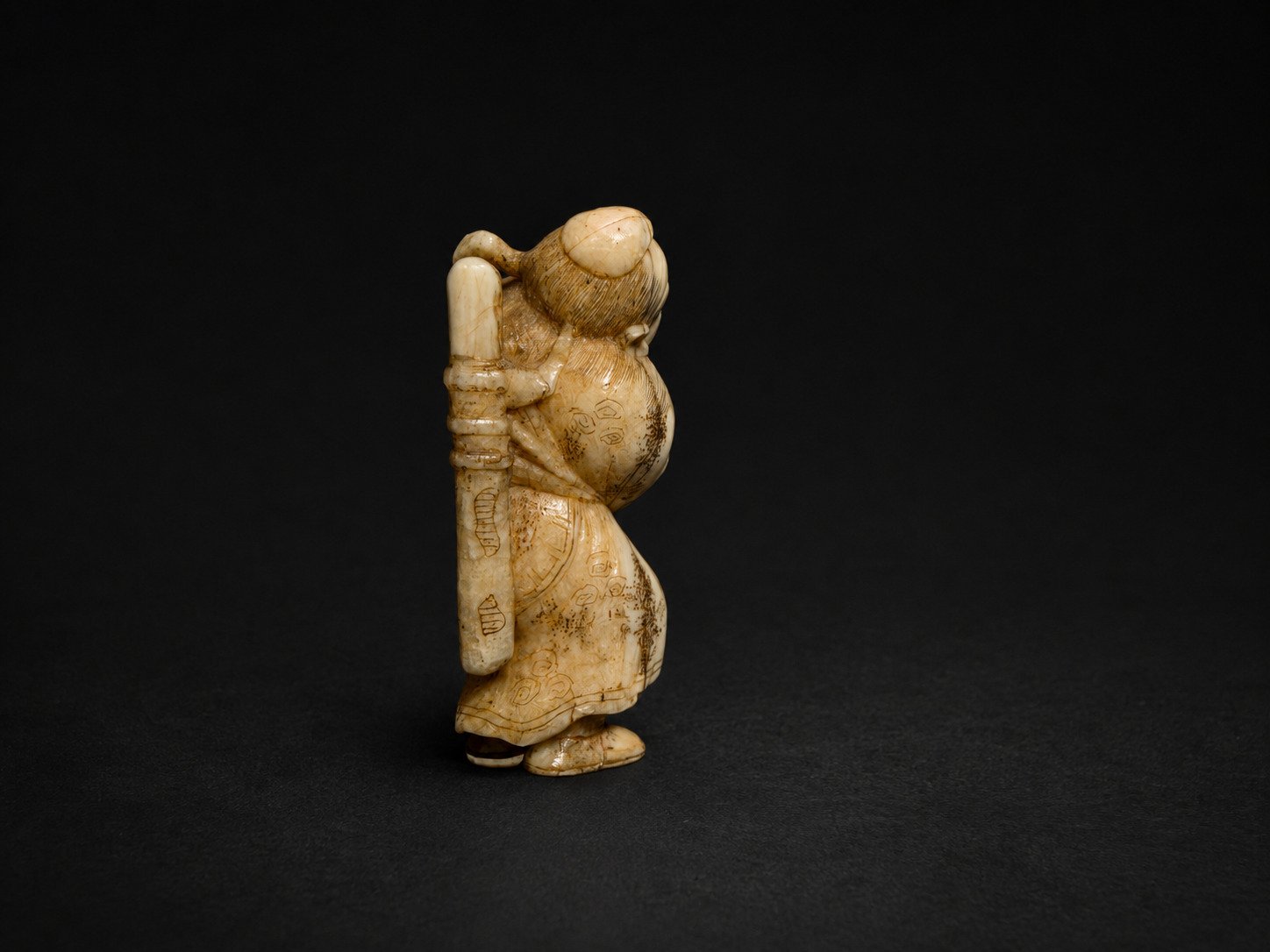Edo Walrus Ivory Netsuke – Shoki Demon Queller