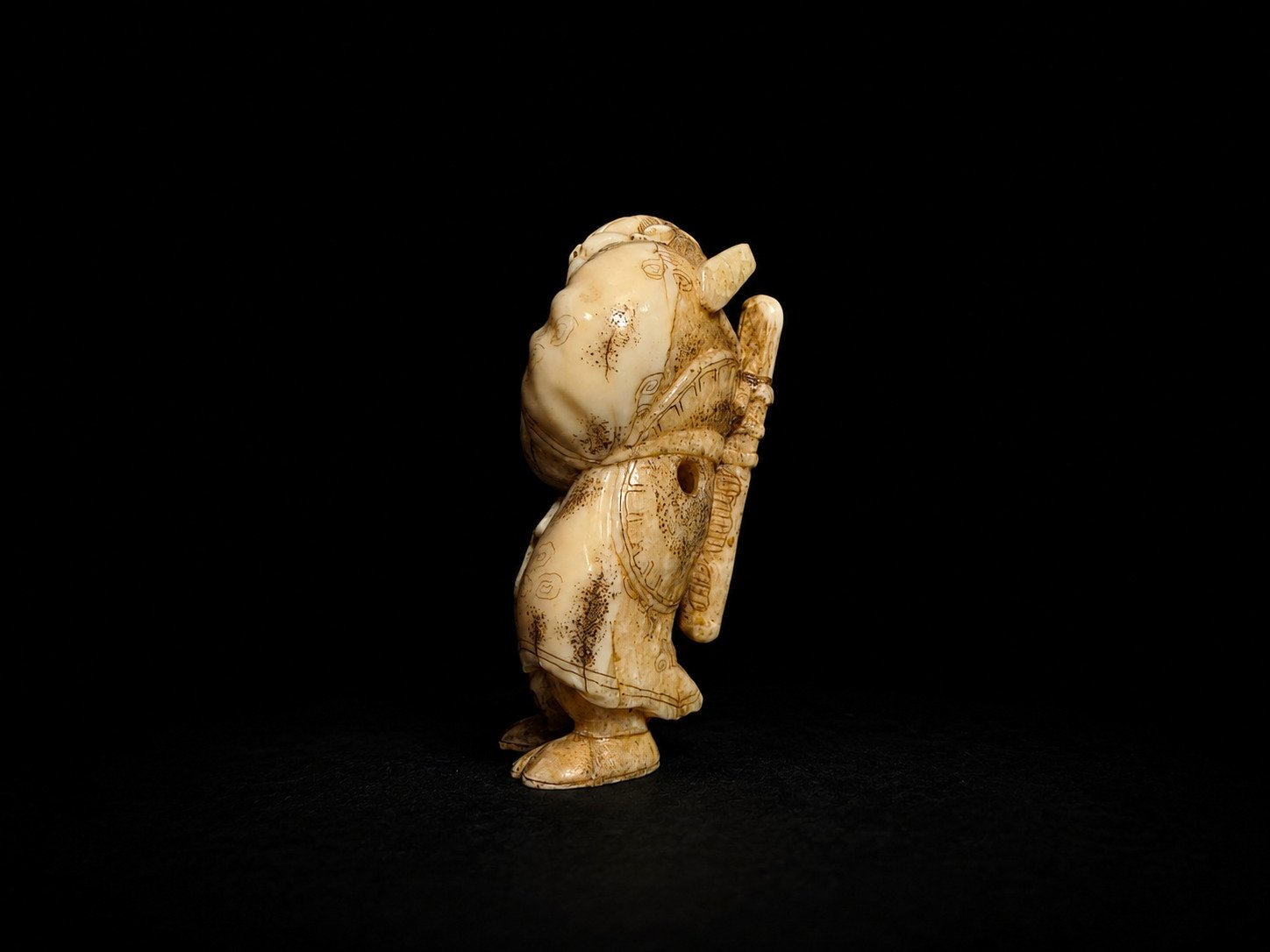 Edo Walrus Ivory Netsuke – Shoki Demon Queller