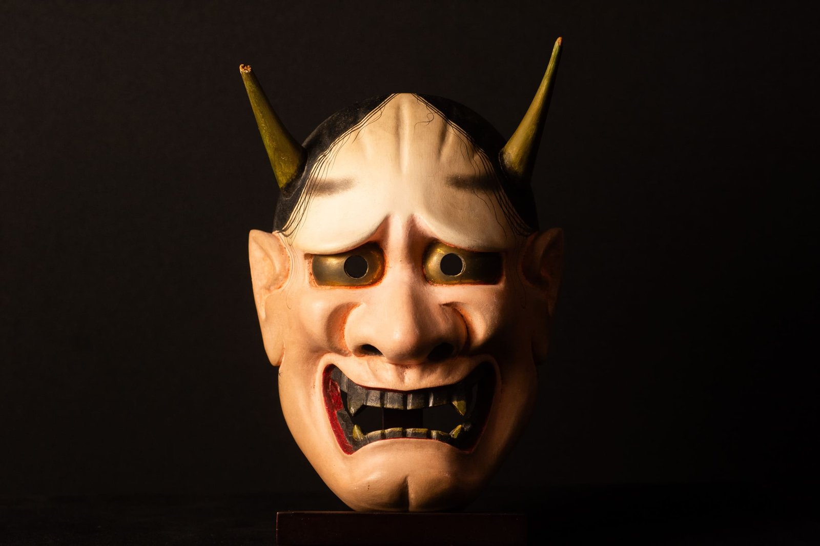 Hannya Noh Mask — Carved Hinoki, Shōwa Period