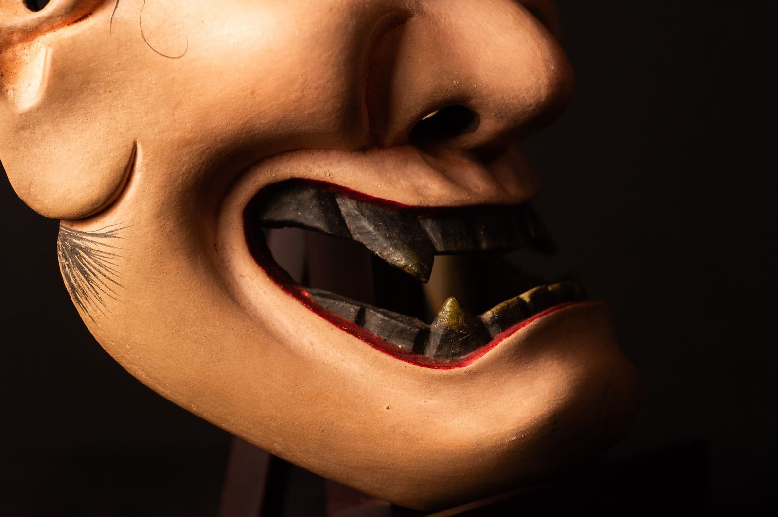 Hannya Noh Mask — Carved Hinoki, Shōwa Period