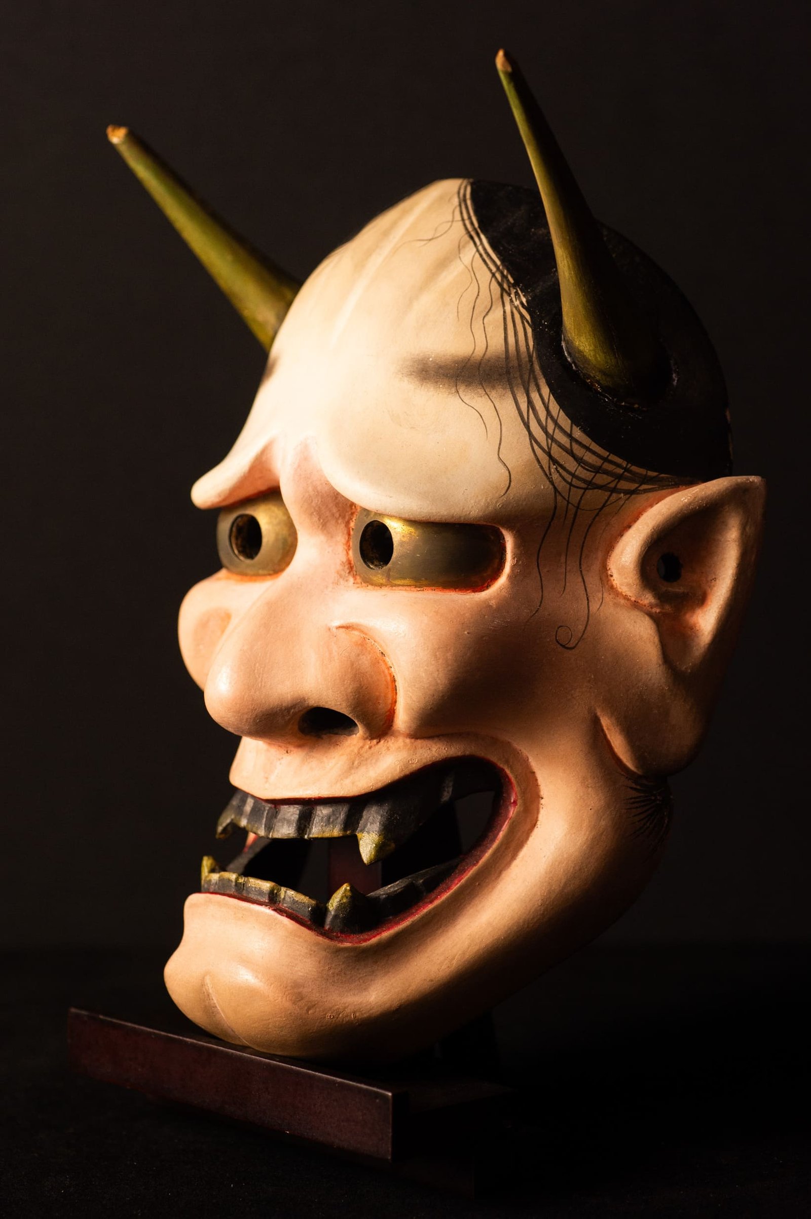 Hannya Noh Mask — Carved Hinoki, Shōwa Period