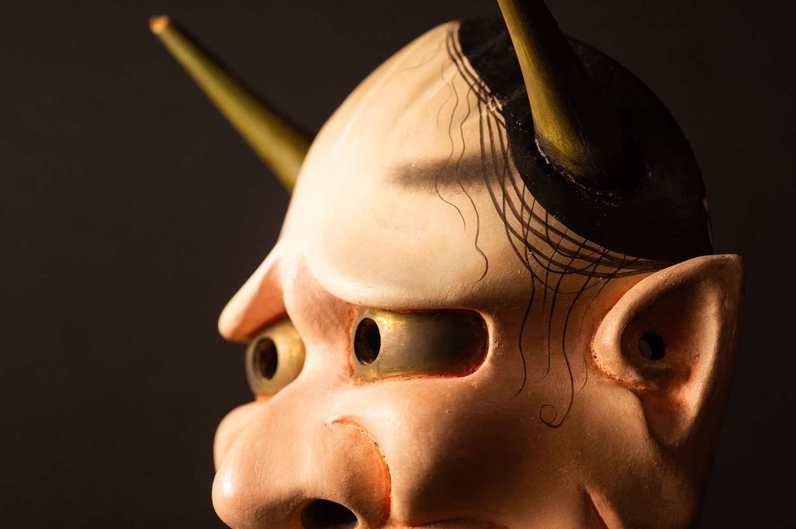 Hannya Noh Mask — Carved Hinoki, Shōwa Period