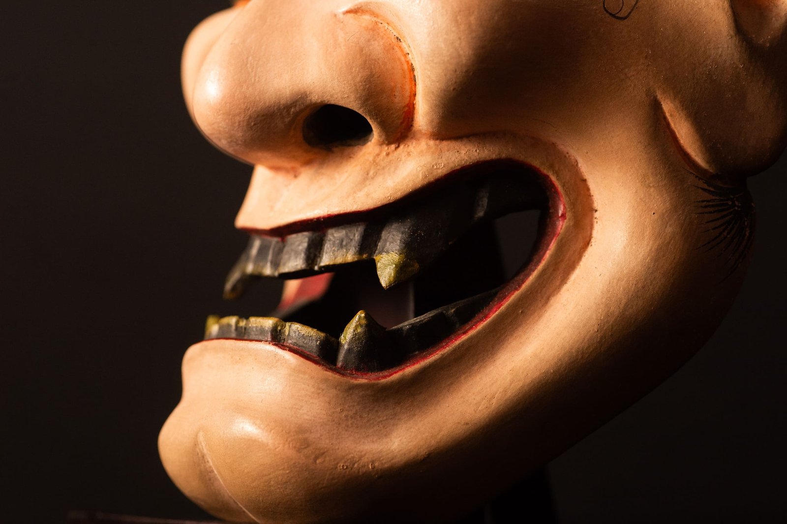 Hannya Noh Mask — Carved Hinoki, Shōwa Period