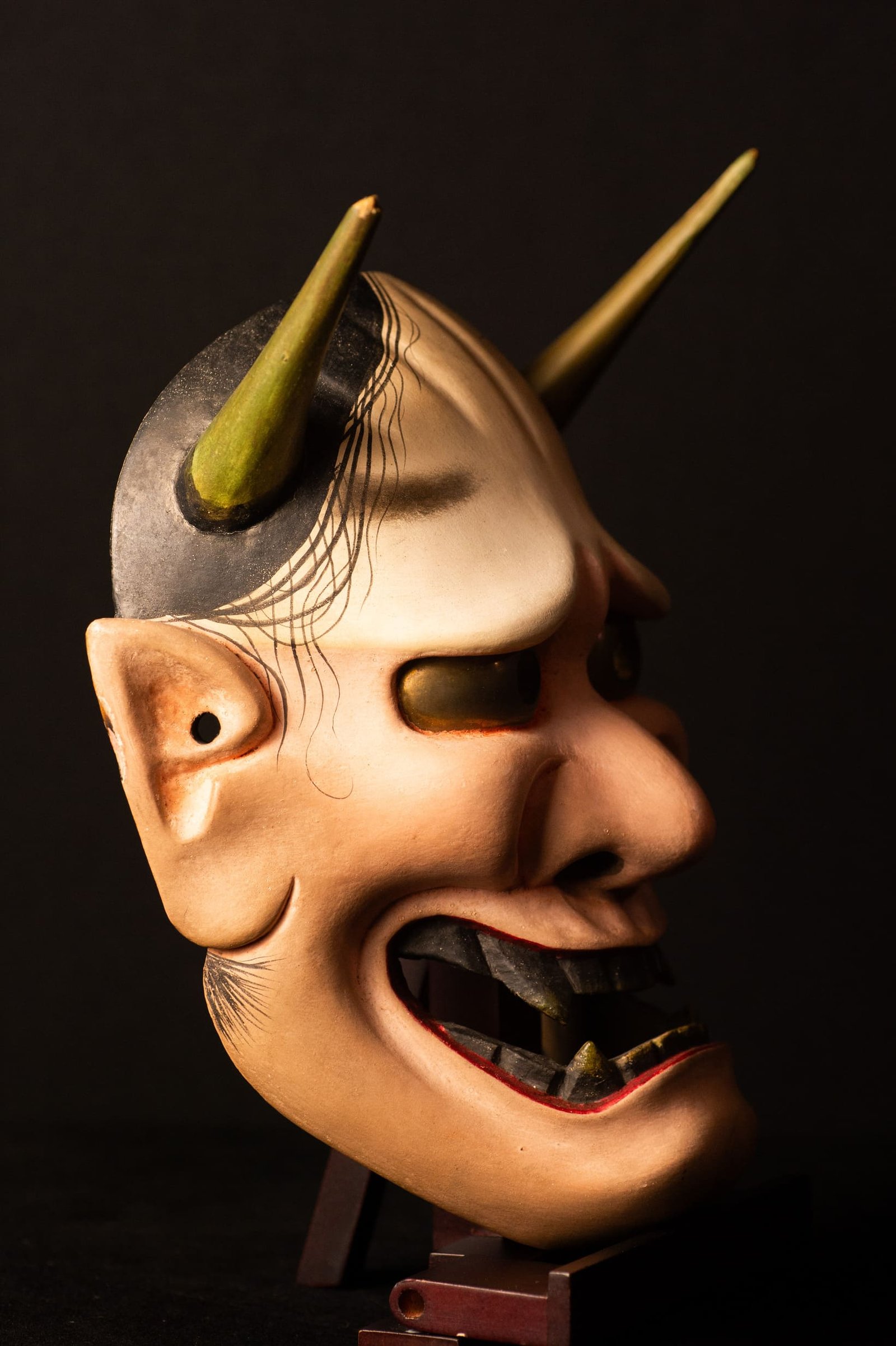 Hannya Noh Mask — Carved Hinoki, Shōwa Period