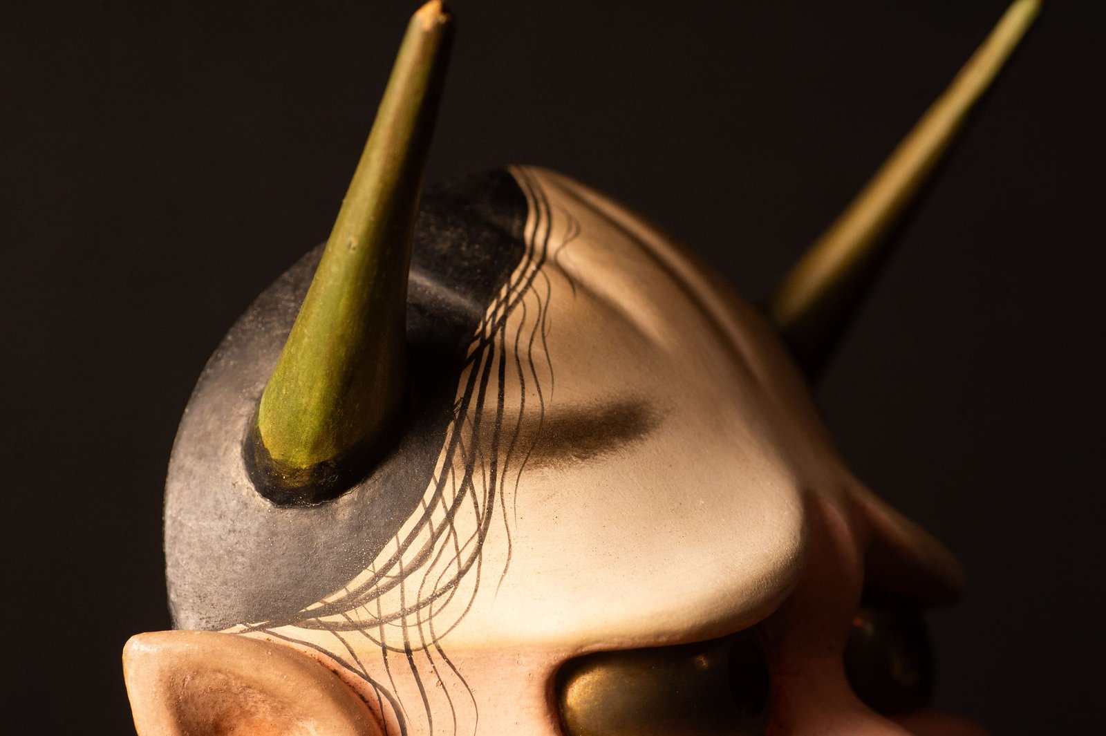 Hannya Noh Mask — Carved Hinoki, Shōwa Period