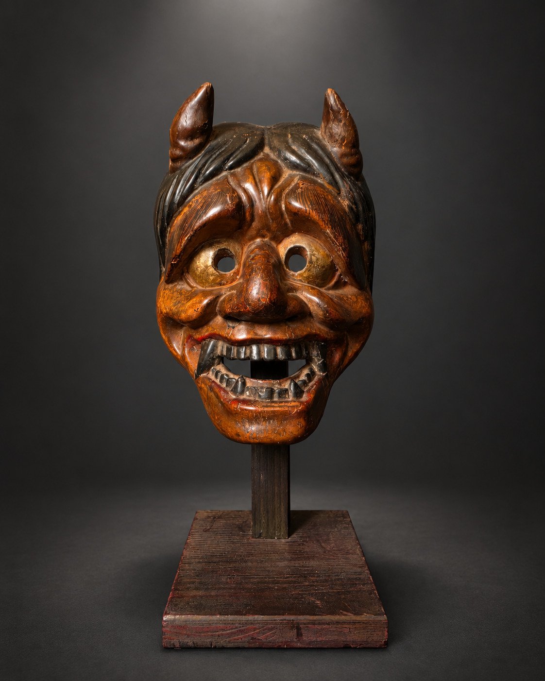 Late Edo Oni Mask – 19th Century Japanese Demon Mask