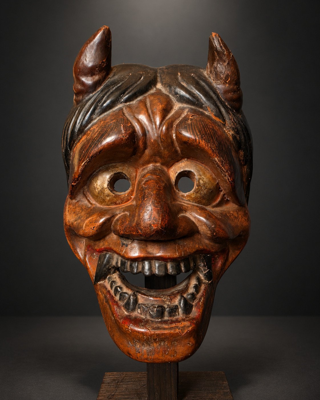 Late Edo Oni Mask – 19th Century Japanese Demon Mask