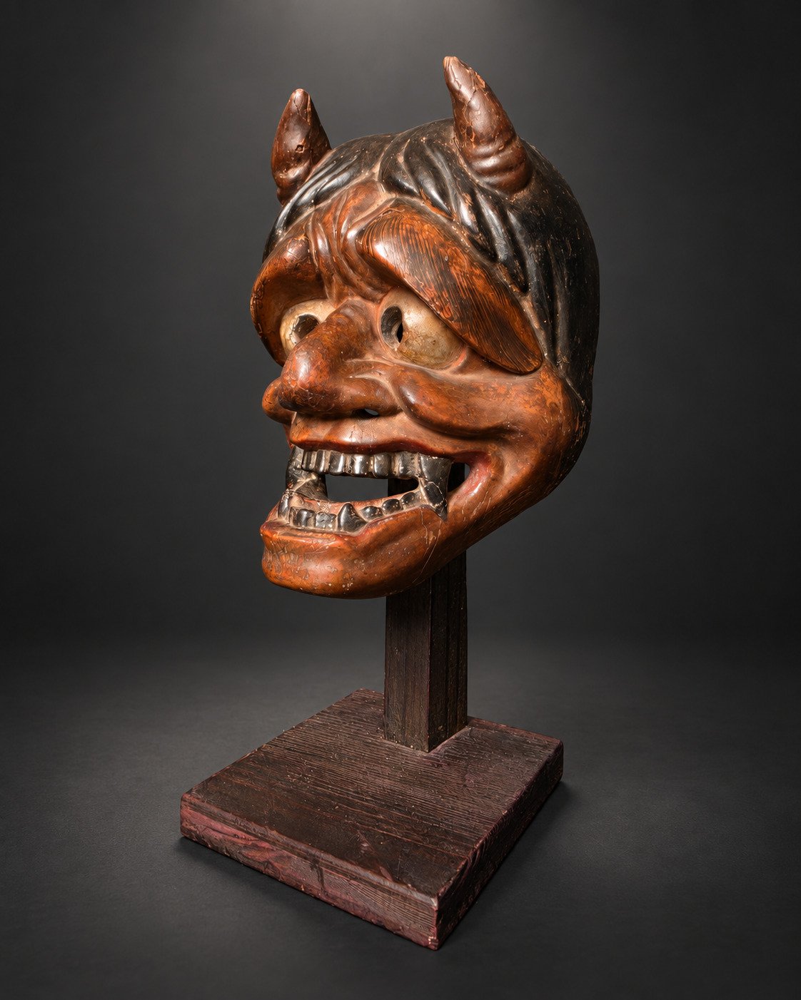 Late Edo Oni Mask – 19th Century Japanese Demon Mask