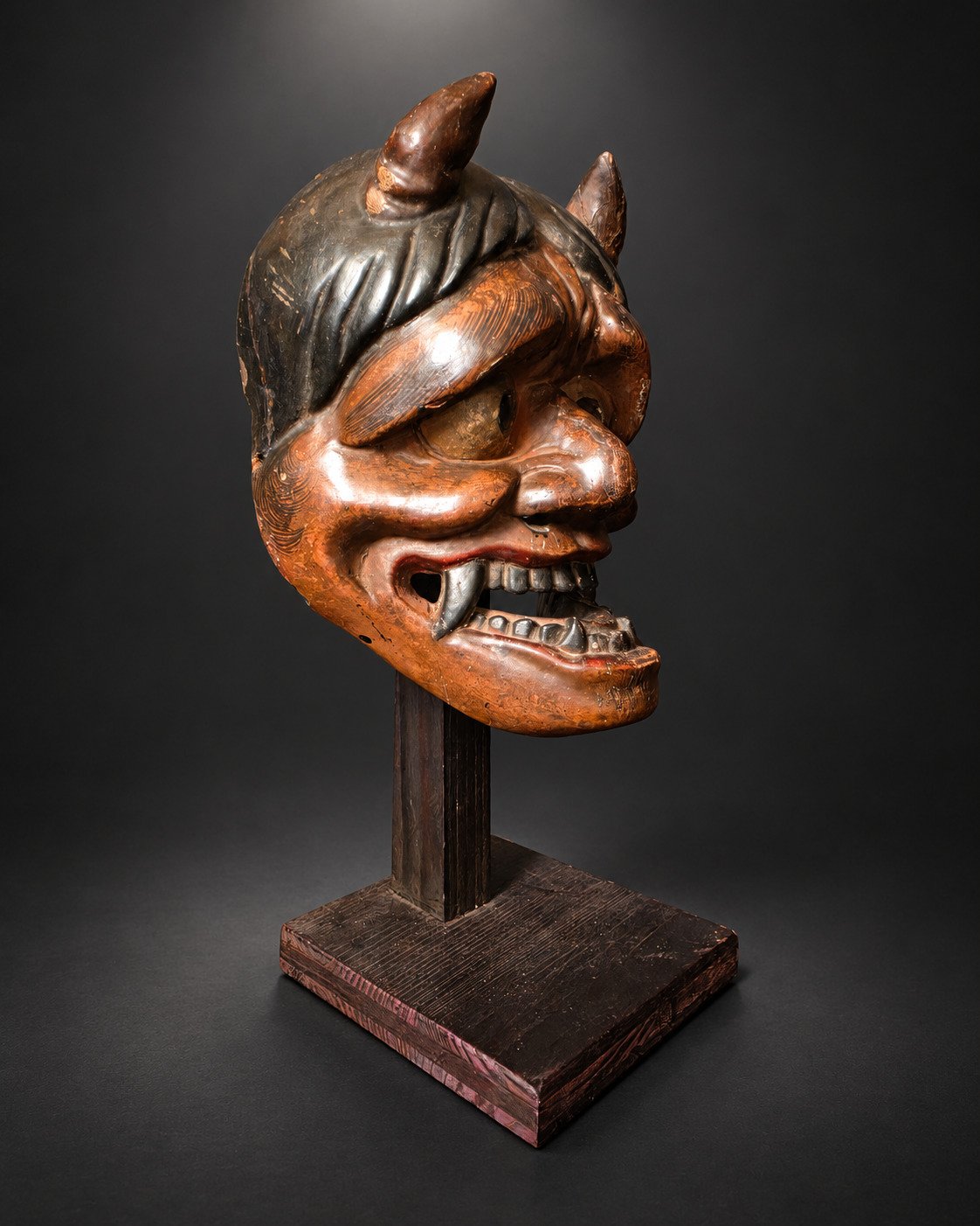 Late Edo Oni Mask – 19th Century Japanese Demon Mask
