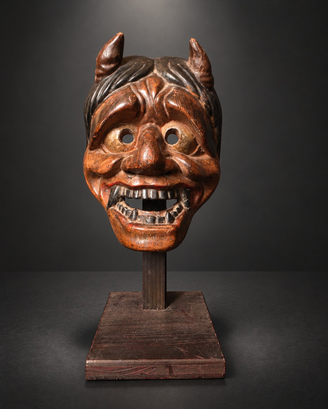 Late Edo Oni Mask – 19th Century Japanese Demon Mask