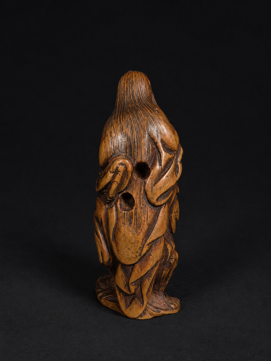 Netsuke Edo Hannya atacando a un samurái