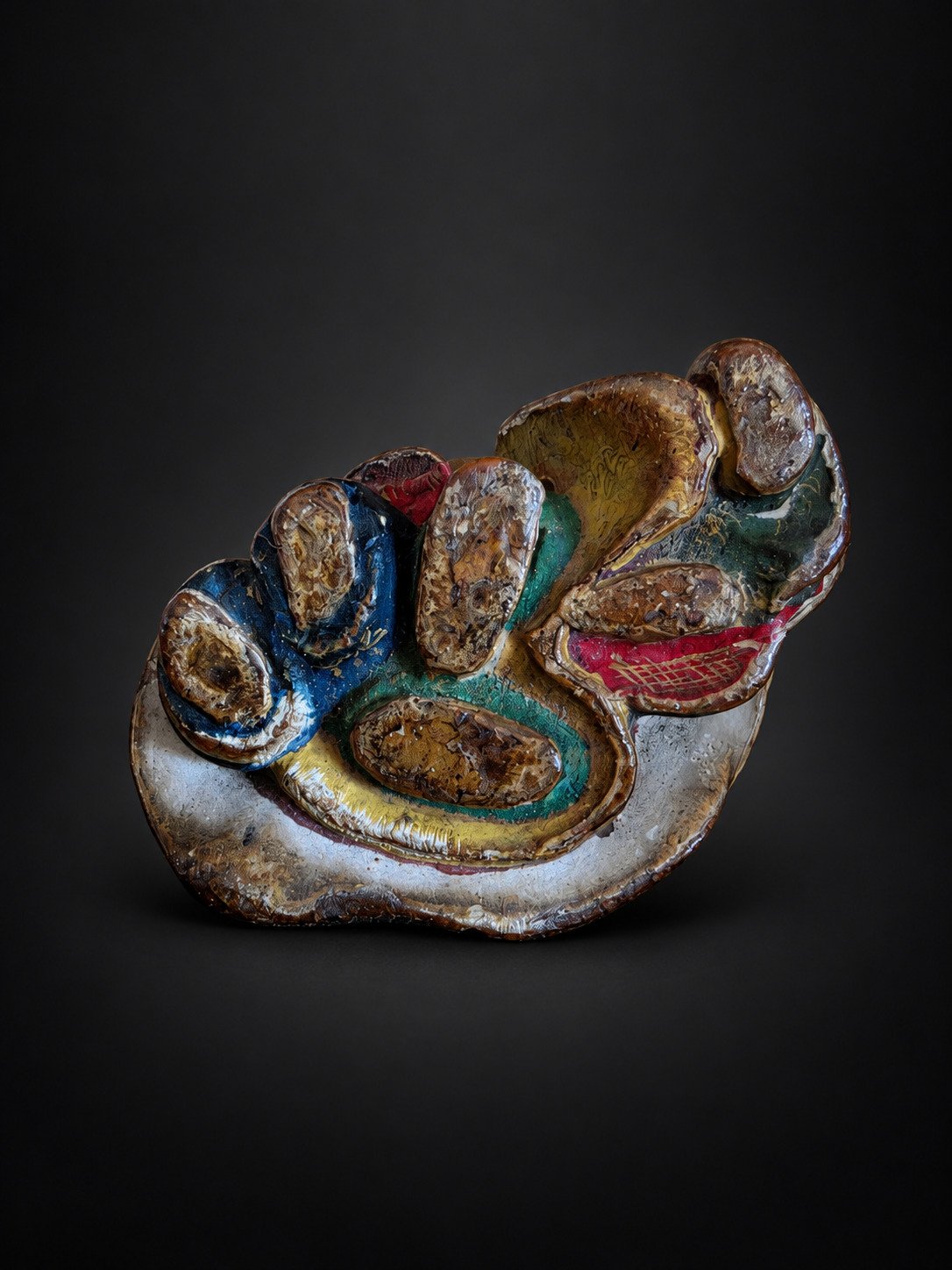 Saishiki Netsuke of Tokiwa Gozen with Her Three Sons