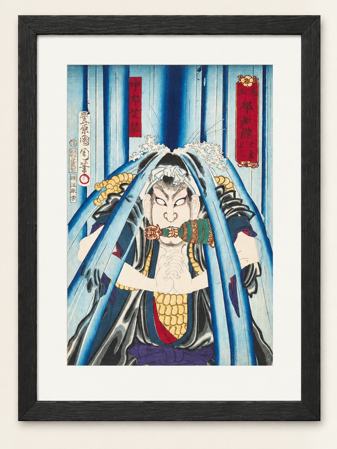 Toyohara Kunichika – Mongaku at Nachi