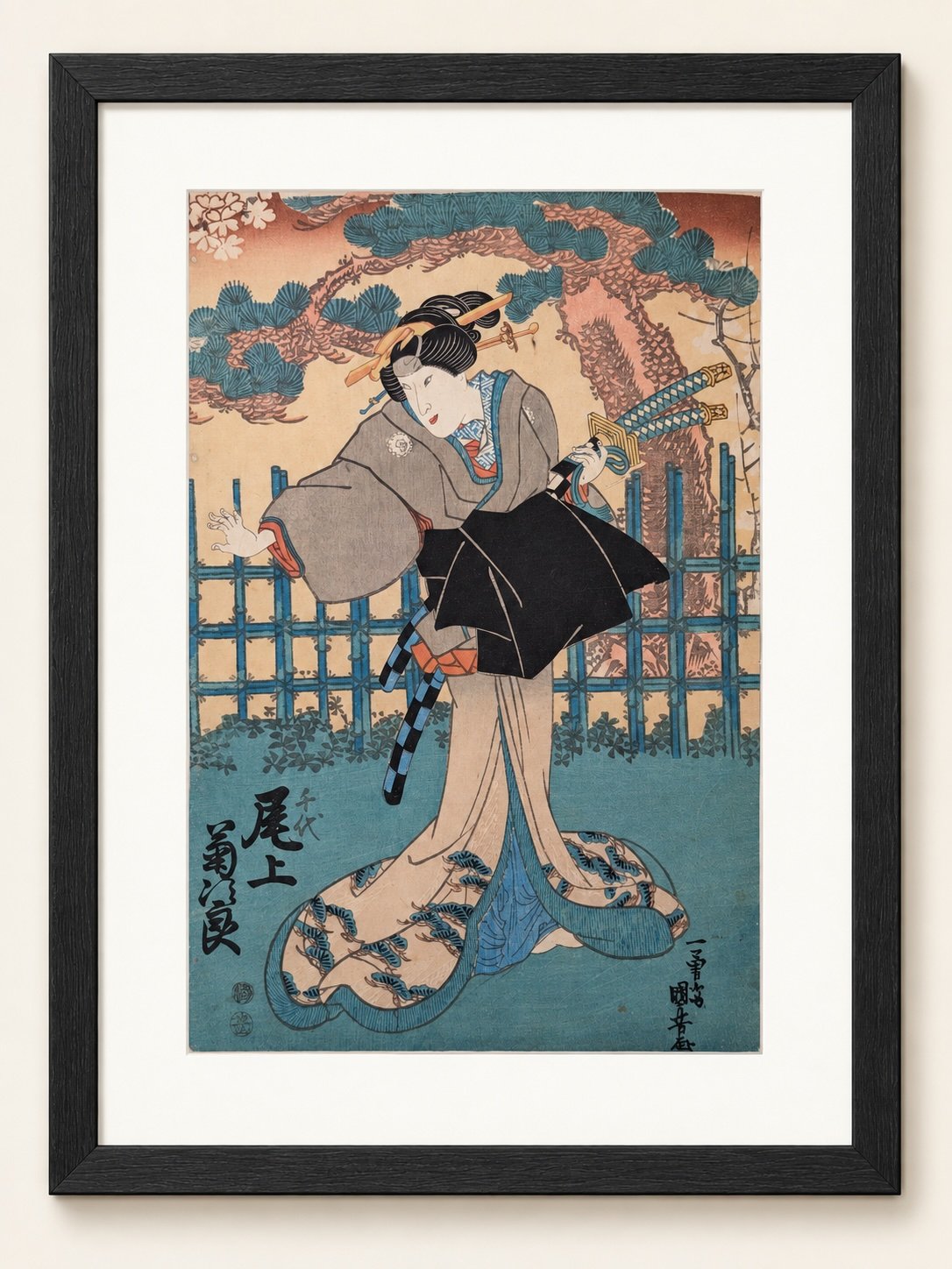 Utagawa Kuniyoshi Ukiyo-e – Onoe Kikujirō as Chiyo