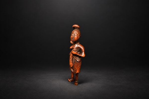 Ama Woman Diver Sashi Netsuke with Fish – Edo Period Japan