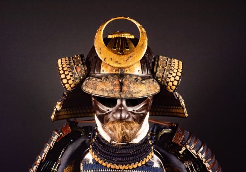 Complete Samurai Armor (Gusoku) with Indigo Lacing — Edo Period