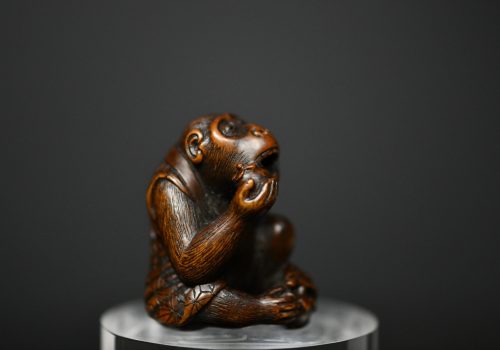 Netsuke monkey persimmon III
