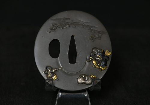 Marugata Shibuichi Hotei Tsuba
