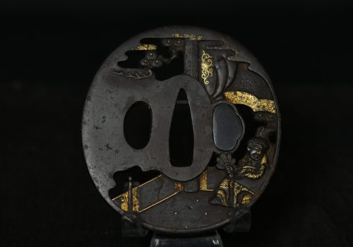 Marugata Iron openwork Tsuba
