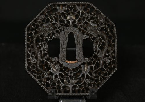 Octogonal iron nanban tsuba